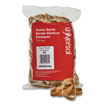 Universal® Rubber Bands, Size 84, 0.04" Gauge, Beige, 1 Lb Box, 155-pack freeshipping - TVN Wholesale